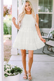 Frill Trim Sleeveless Babydoll Dress