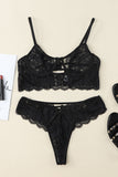 Spaghetti Strap Lace Bralette Set