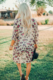 Print Open Front Long Sleeve Kimono