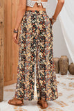 Floral Print High Waist Wide Leg Pants