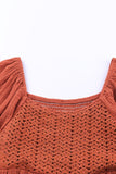 Textured Front Crochet Babydoll Dress