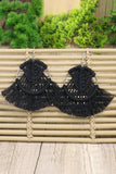 Crochet Tassel Fan-shaped Drop Earrings