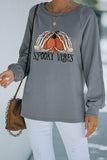 Halloween SPOOKY VIBES Pumpkin Graphic Sweatshirt