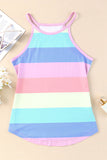 Multicolor Colorblock Knit Tank Top