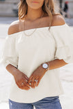 Tiered Ruffled Half Sleeve Off Shoulder Blouse