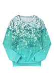 Bleached Splatter Gradient Long Sleeve Sweatshirt