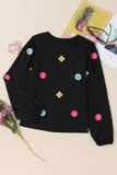 Floral Embroidered Puff Sleeve Top