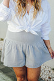 Smocked High Waist Plus Crinkle Shorts