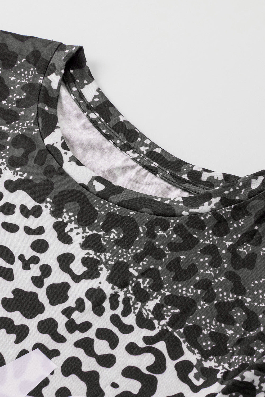 MAMA Leopard Print Short Sleeve Casual Graphic Tee