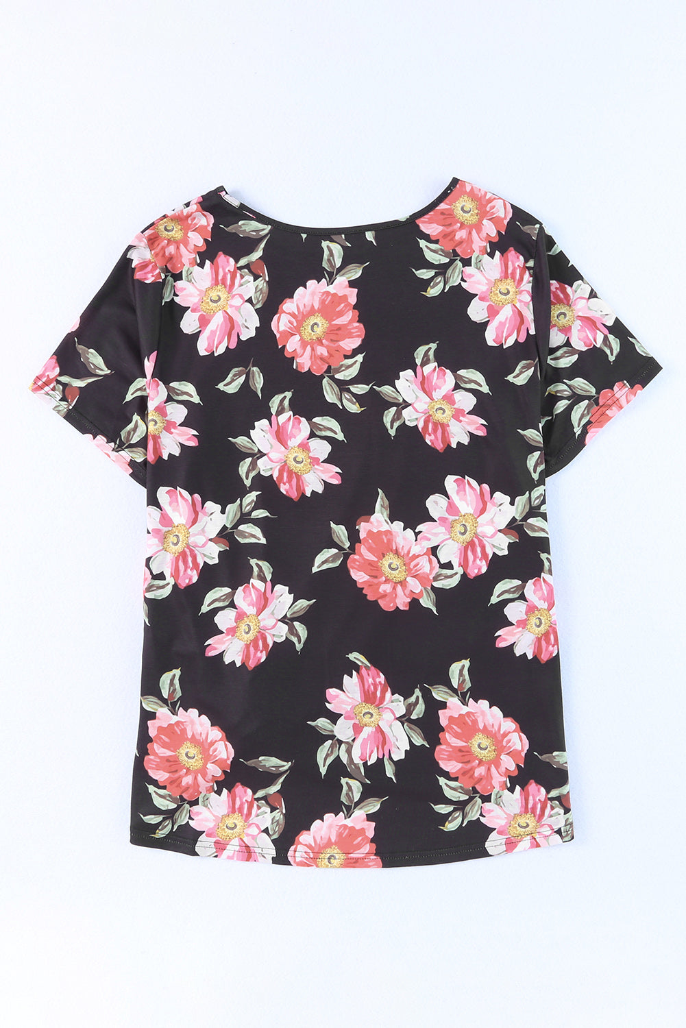 Plus Size Floral Print Twist Knot Top