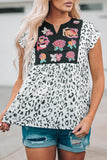 Wild Flower Embroidered Shift Top