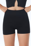 Textured Butt Lifting High Waist Yoga Shorts