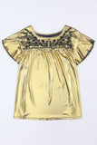 Copper Textured Oversize Foil T-Shirt