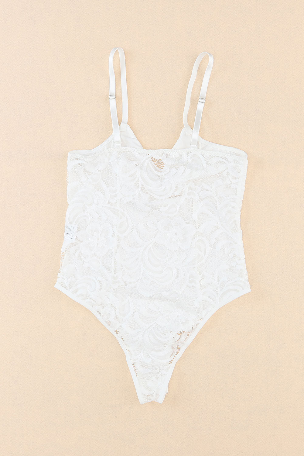 Floral Lace Spaghetti Straps Bodysuit