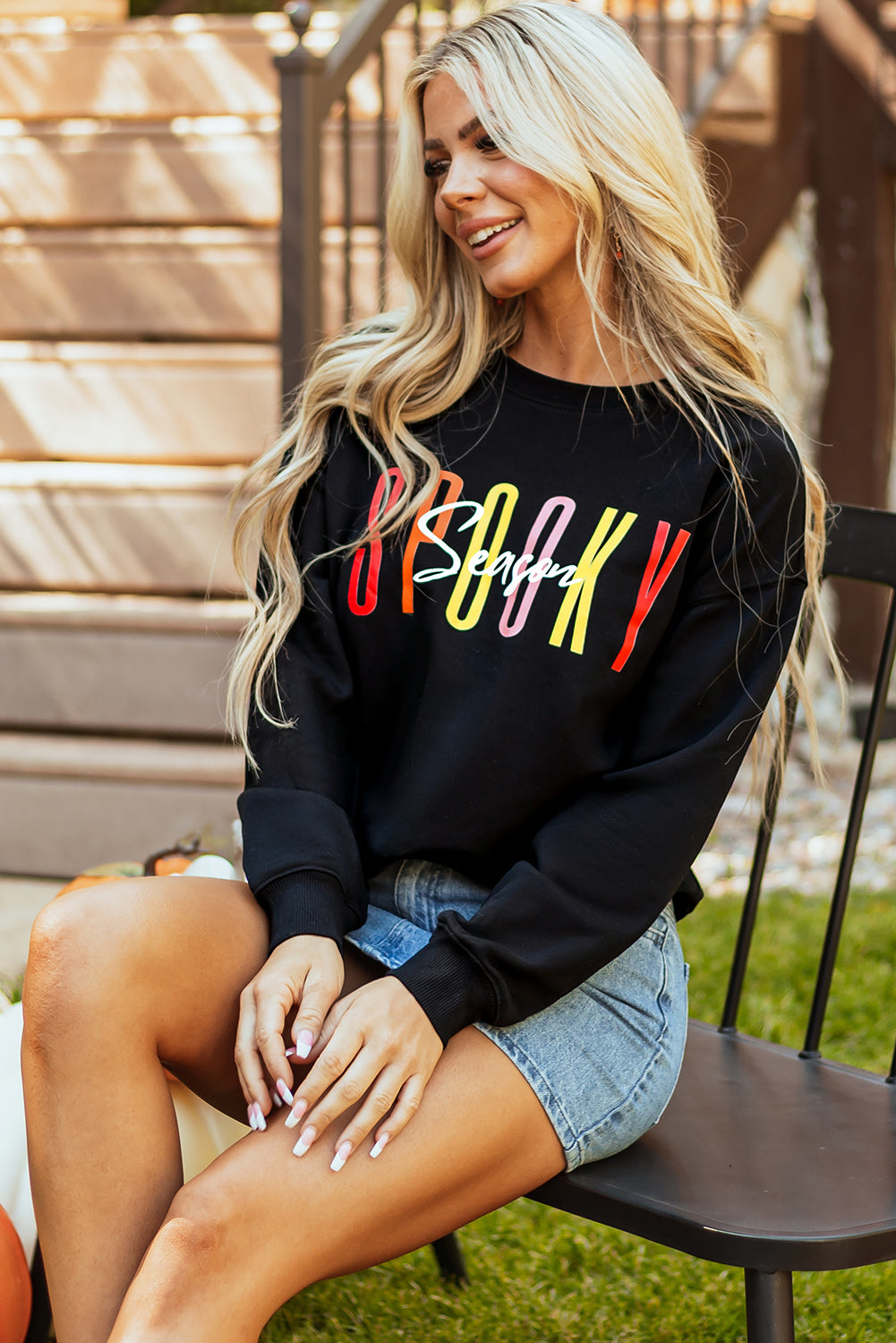 Spooky Season Halloween Fashion Graphic Sweatshirt