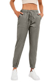 Slim Fit Pocketed Twill Jogger Pants