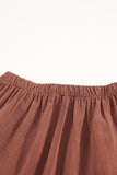 High Waist Pocketed Ruffle Shorts