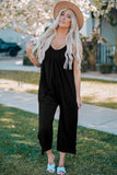 Spaghetti Straps Wide Leg Pocketed Jumpsuits