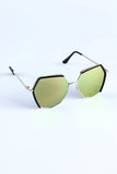 Metal Frame Oversized Polygon Sunglasses