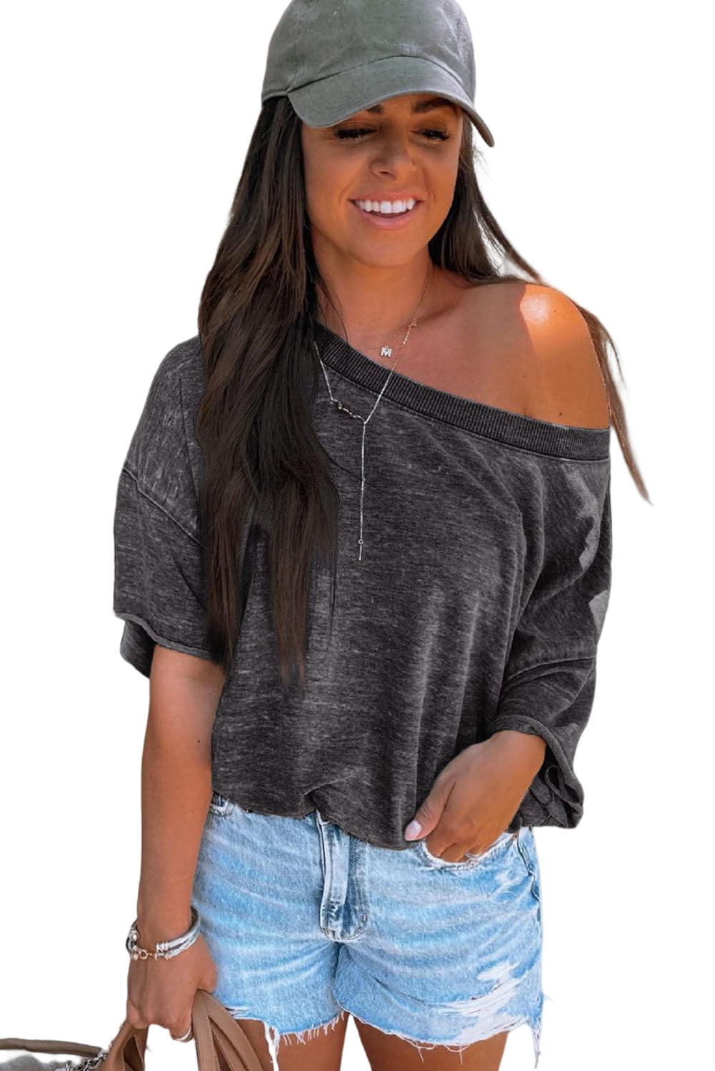 Drop Shoulder Sleeve Oversize Bodysuit