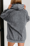 Mineral Wash Kangaroo Pocket Drawstring Pullover Hoodie