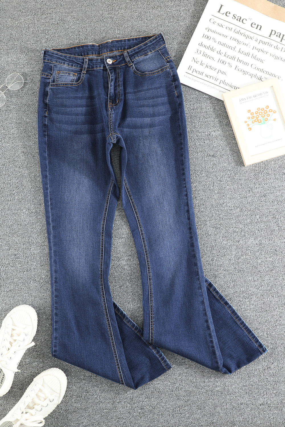 Medium Wash Vintage Wide Leg Jeans