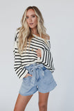 Striped Drop Shoulder Oversized Sweater