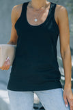 Scoop Neck Basic Solid Tank Top