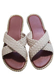 Cross Straps Braised Slippers