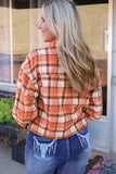 Plaid Button-Up Flap Pocket Jacket