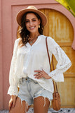 Rekindle Eyelet Button Up Top