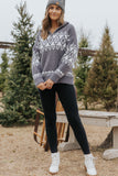 Western Geometric Printed Quarter Zip Pullover Sweater