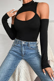 High Neck Cut Out Front Bodysuit