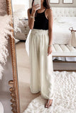 Smocked High Waist Wide Leg Pants