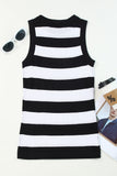 Striped Print Knitted Tank Top