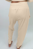 Ribbed Long Sleeve Drawstring Pants Set