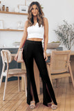 Split Hem High Waist Pants