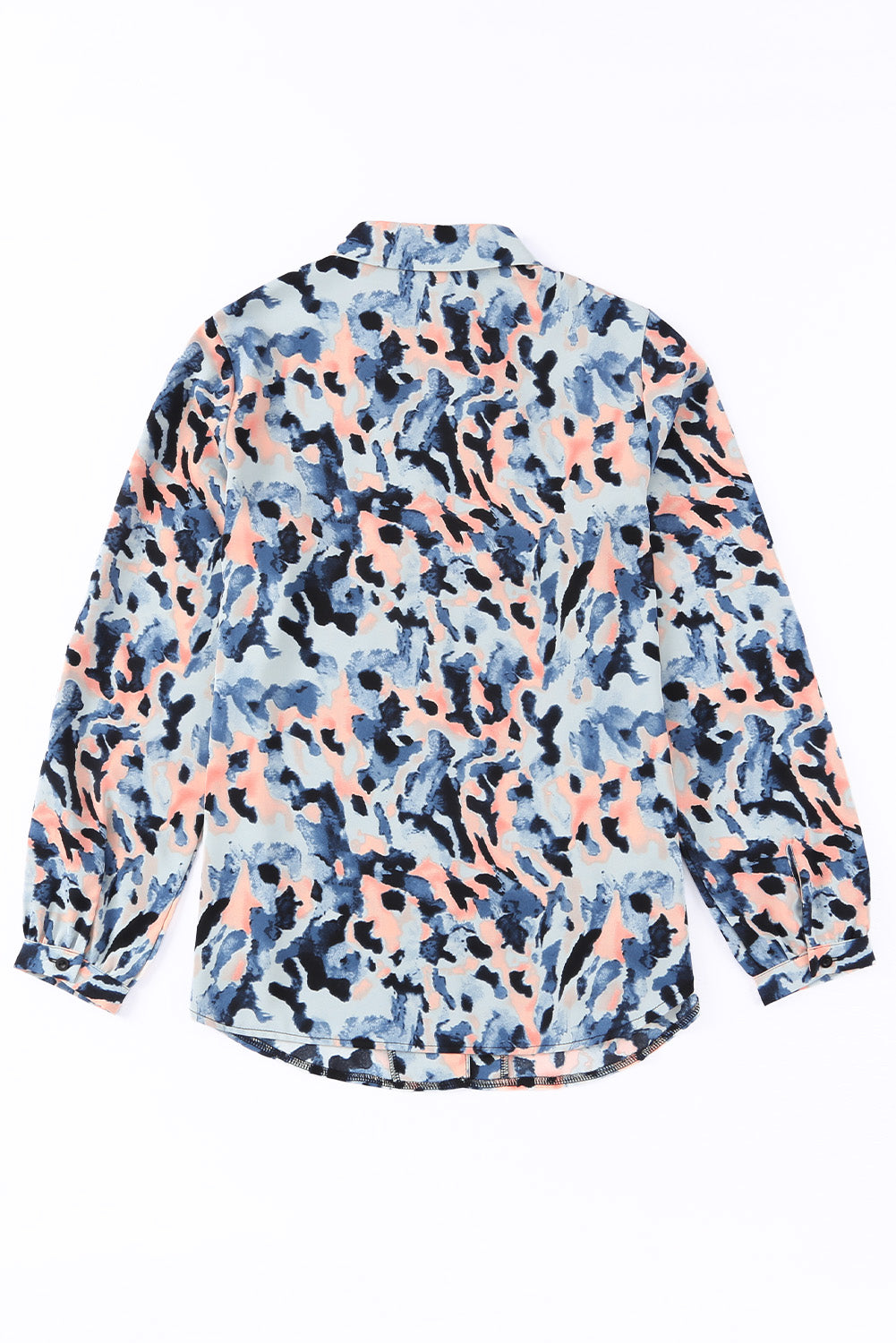 Abstract Print Buttoned Long Sleeve Shirt