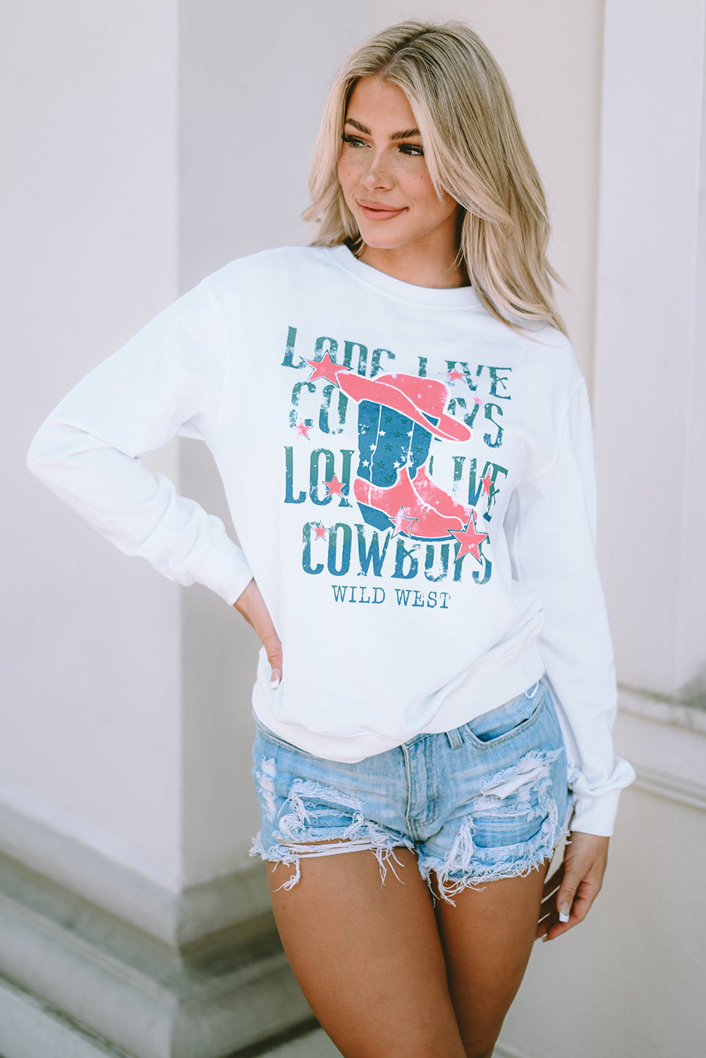 LONG LIVE COWBOY WILD WEST Graphic Sweatshirt