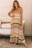 Tie Straps Loose V Neck Maxi Dress