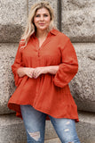 3/4 Sleeve Plus Size Tunic Top