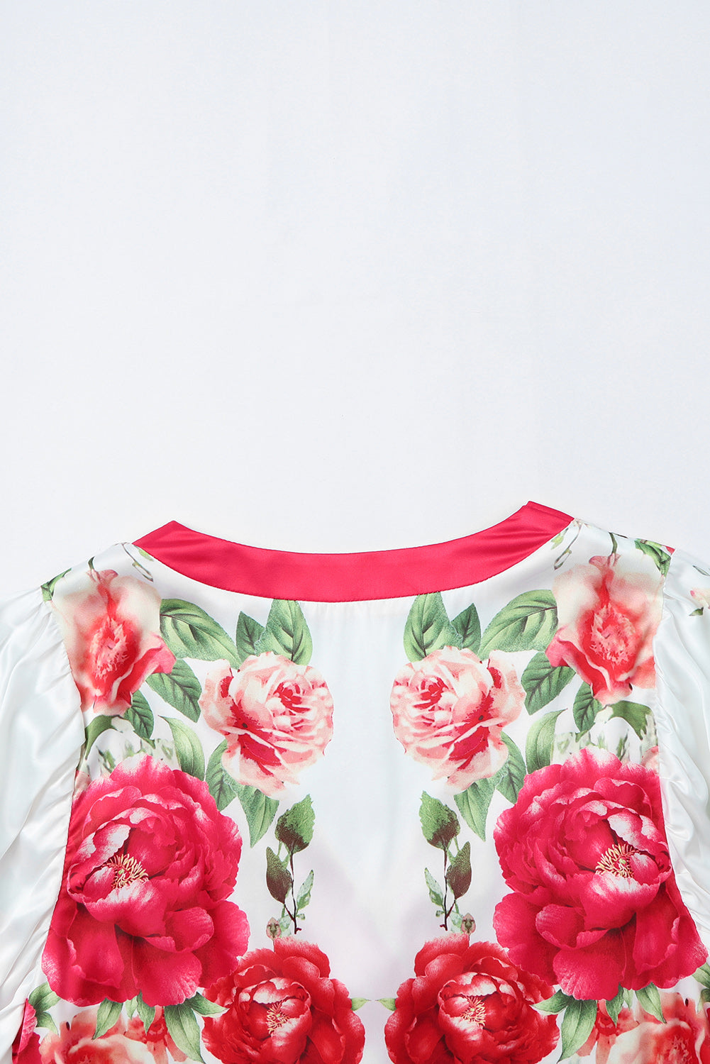 Floral Print V Neck Wrap Bodysuit