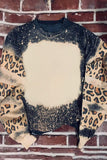 Red Tie Dye Leopard Drop Shoulder Sweatshirt