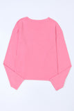 Lace Patch Pocket Long Sleeve T-shirt