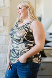 Sequin Pocket Camouflage Plus Size Vest