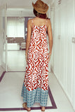 Boho Geometric Print Sleeveless Maxi Dress