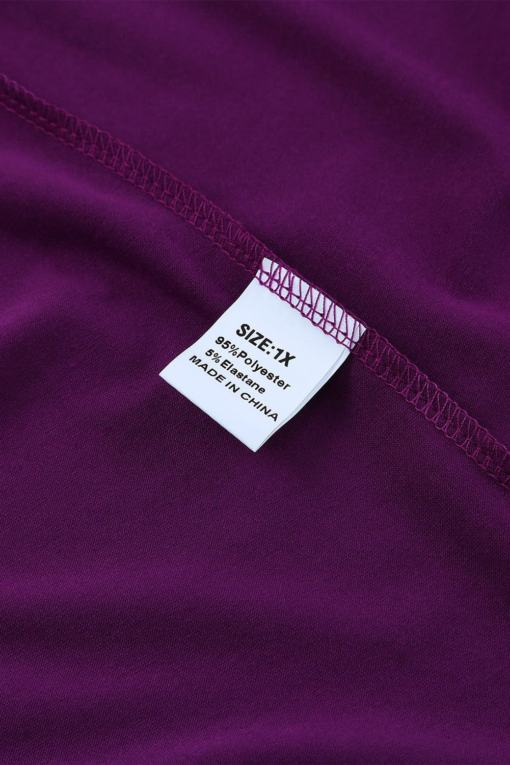 Haut Léopard Violet Rayé Bloc de Couleur Grande Taille