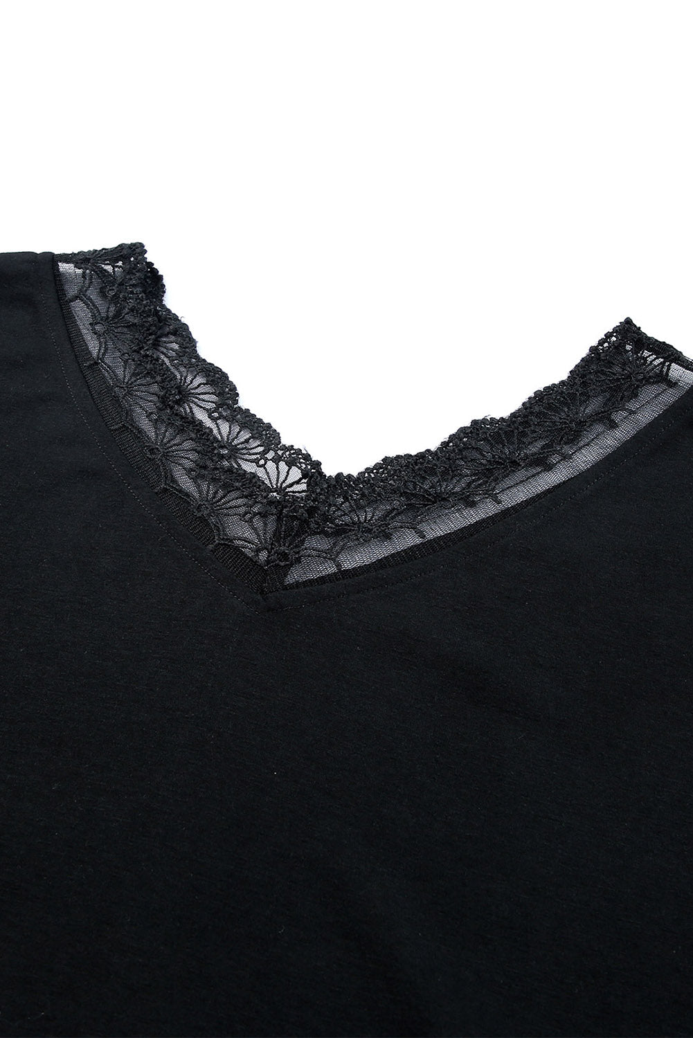 Mini-robe creuse en dentelle noire