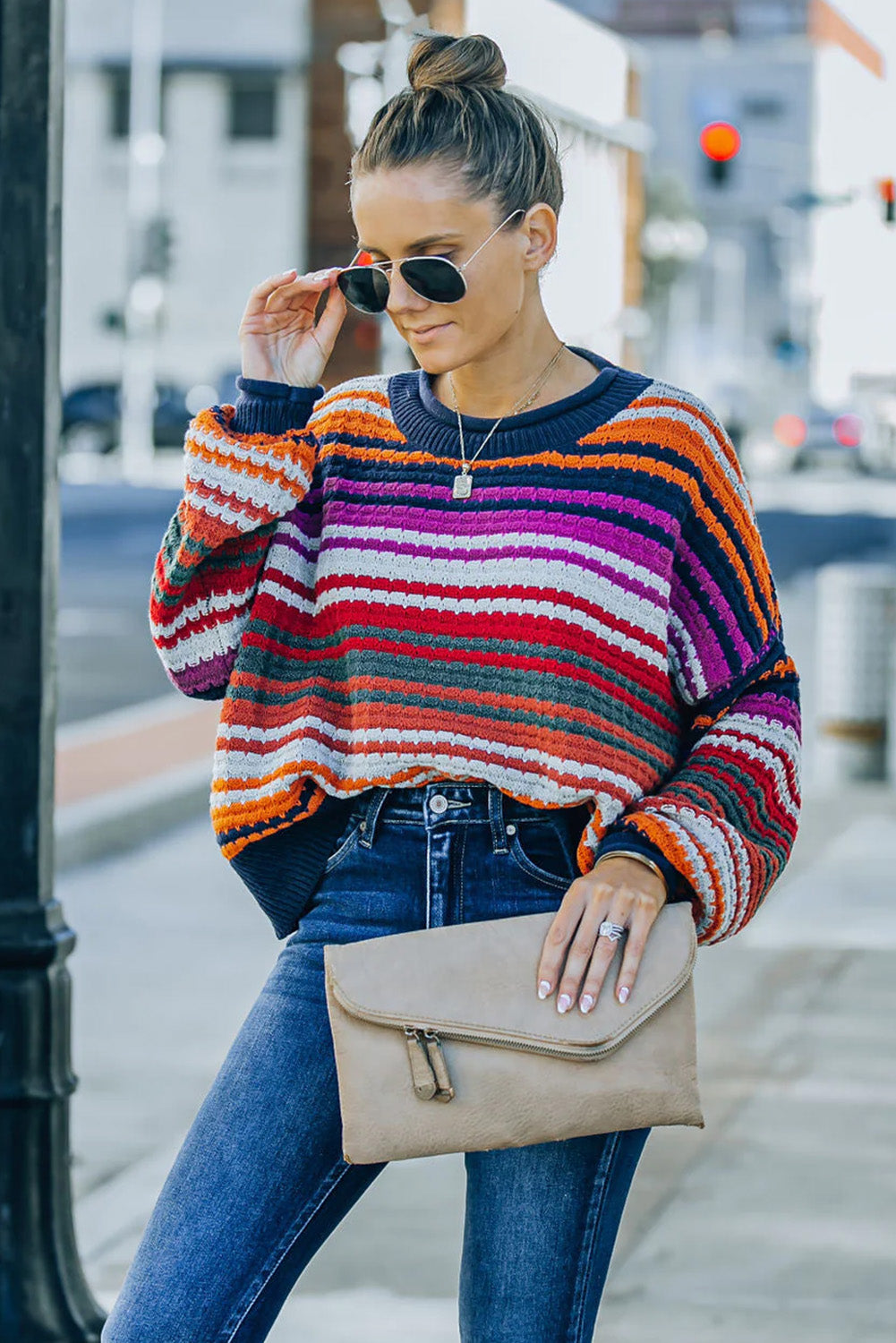 Boho Fashion Drop Shoulder Baggy Sweater