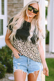 Gradient Leopard Lace V Neckline Tank Top